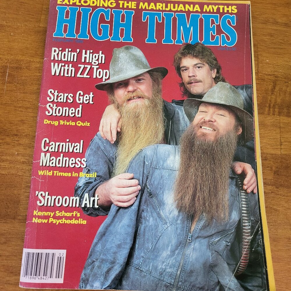 High Times Magazine February 1985 #113 ZZ Top Cover Vintage Cannabis Culture